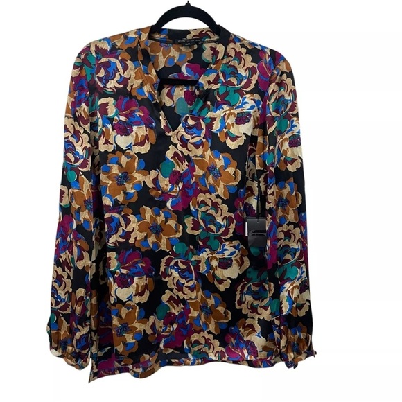 Worth Tops - WORTH New York Floral Silk Blouse Size 10
